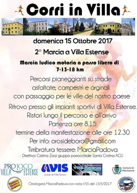 2ˆ Corri in Villa - Villa Estense - Le marce 2017 de Il Piedone