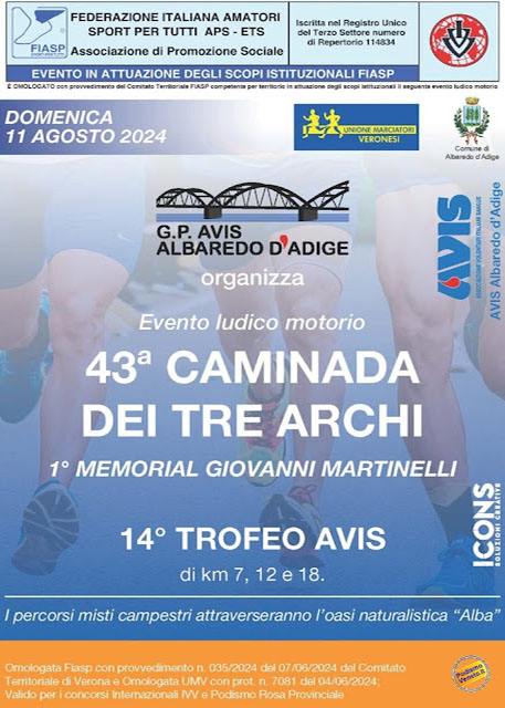 43ˆ Caminada dei tre archi - Albaredo d'Adige