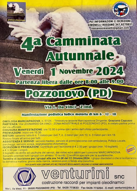 4ˆ Camminata Autunnale - Pozzonovo