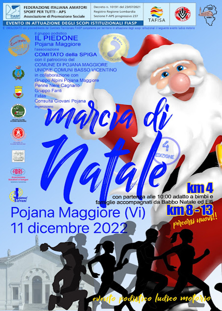 4ˆ Marcia di Natale - Pojana Maggiore - Gruppo Podistico Il Piedone di Pojana Maggiore